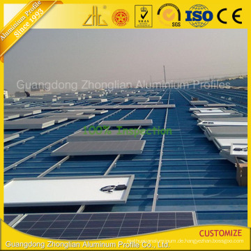 6061 Aluminium Extrusion Solar Panel Rahmen für Aluminium Solarschiene